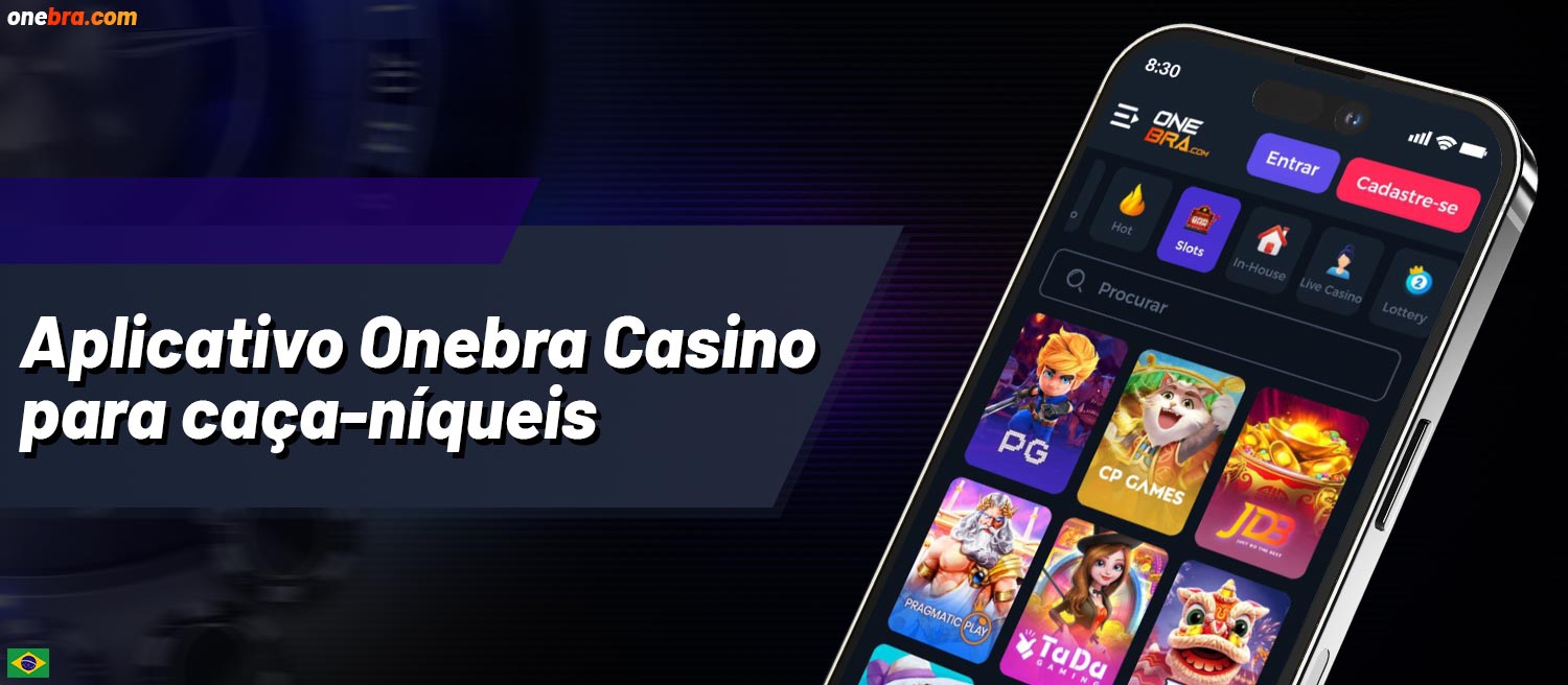 Revisão das principais categorias de jogos de cassino online disponíveis no aplicativo móvel Onebra Brasil.