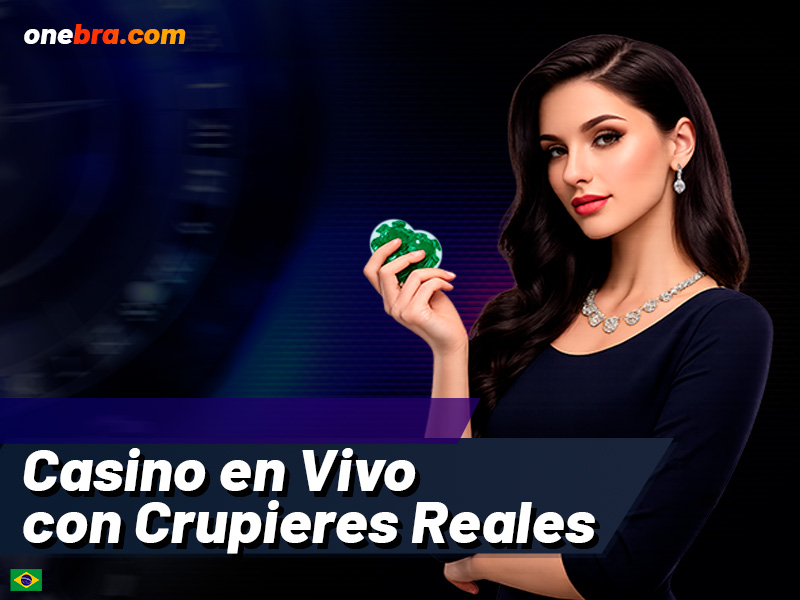 Casino en Vivo con Crupieres Reales — crupiê interagindo com jogadores online.